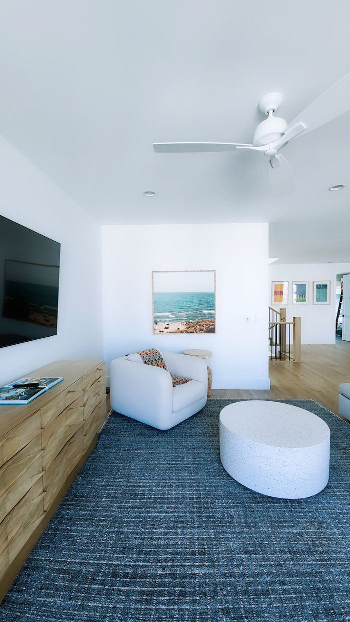 Bright and stylish modern living room interior in St. George, Utah. Elegant furniture and decor create a cozy atmosphere.