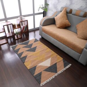 Hand Woven Flat Weave Kilim Wool ECO-Friendly Area Rugs - 3'x5', Rectangle Shape, Multicolor Color, Contemporary